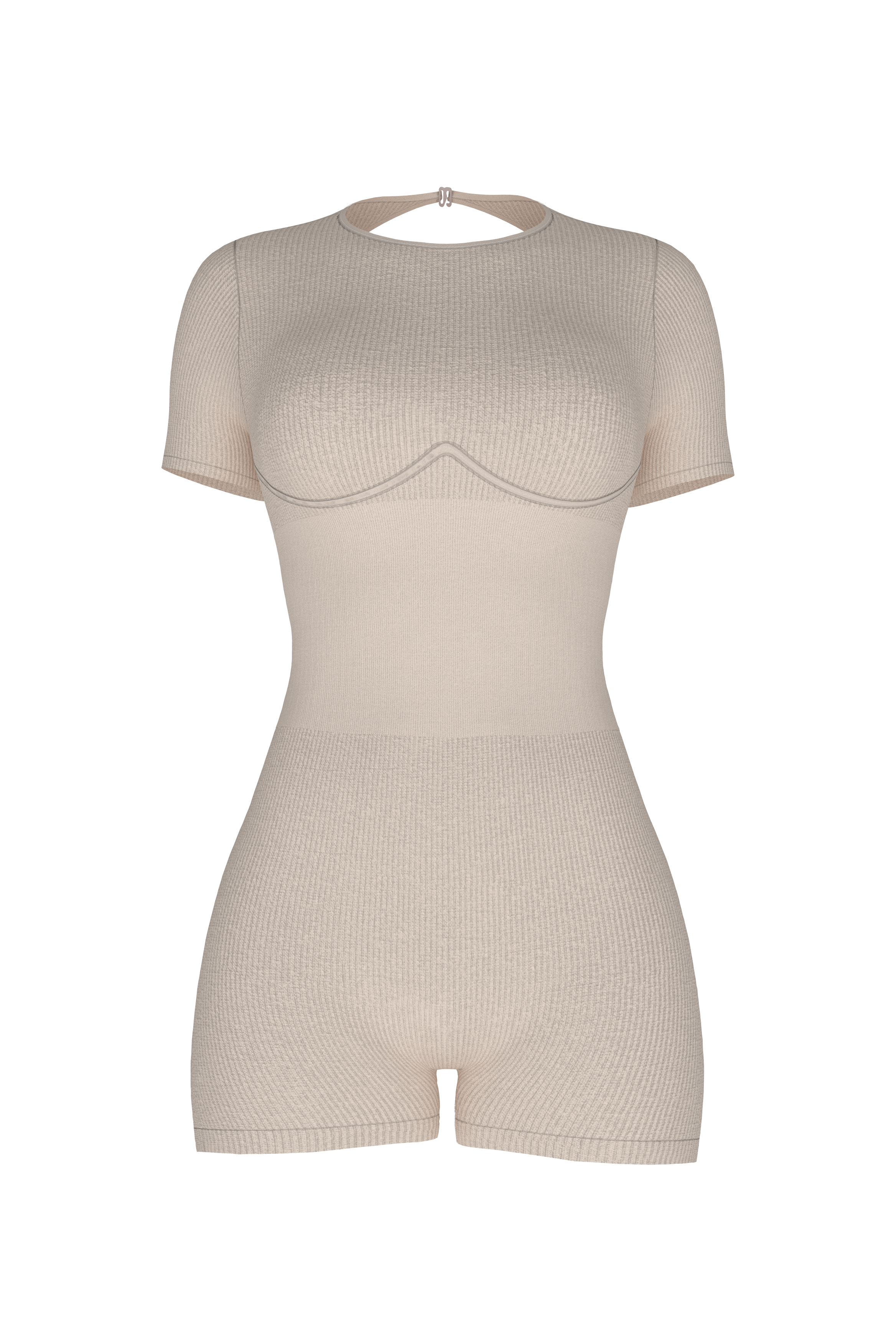 Enterizo corto manga corta sesgo Ref.324 PU