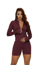 Enterizo corto cierre manga larga hueco atrás Ref.331 PU