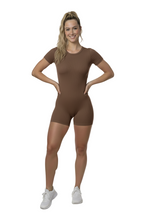 Enterizo corto manga corta lineas en faja Ref. 321 PU