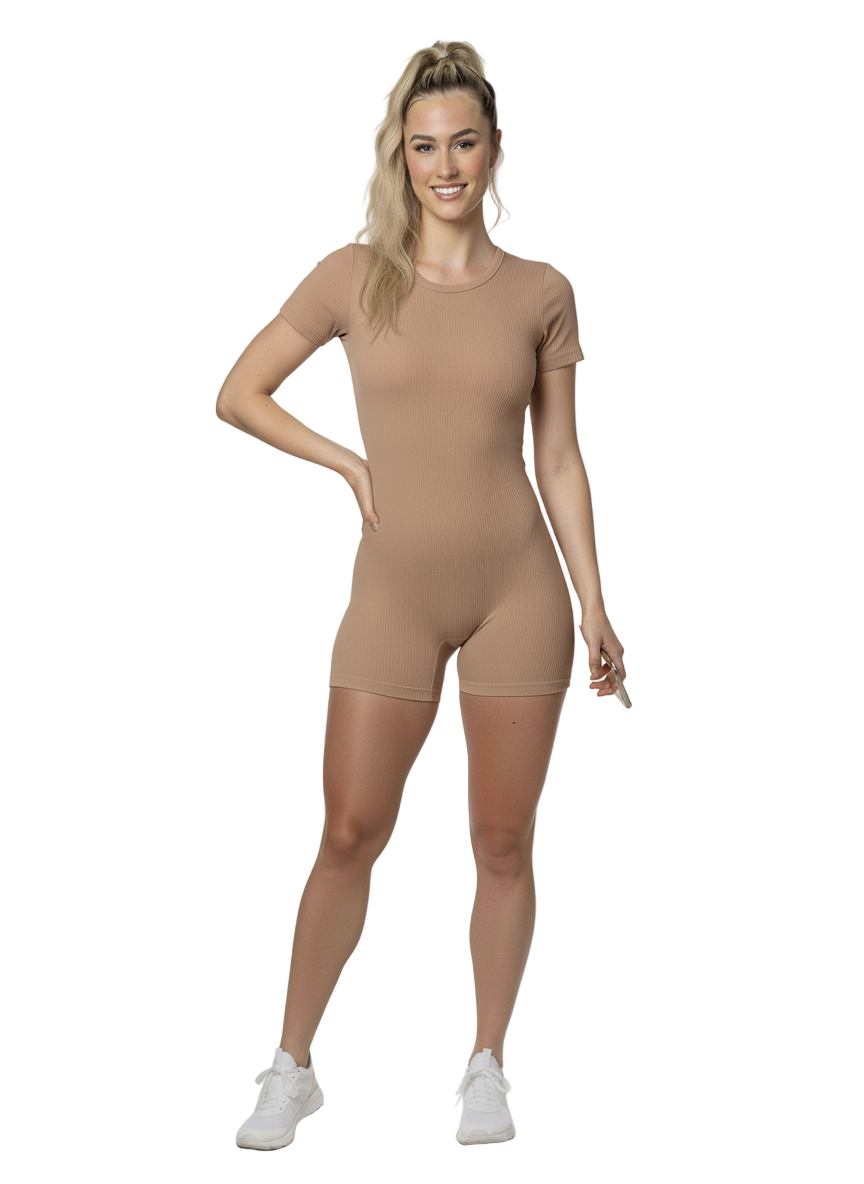 Enterizo corto manga corta lineas en faja Ref. 321 PU