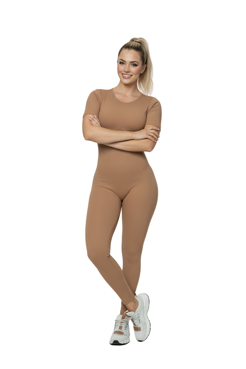 Enterizo largo manga corta lineas en faja Ref.441 PU