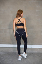Set top tiras y leggins con costura en contraste Ref.254