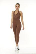 Enterizo halter largo sesgo 429