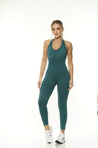 Enterizo halter largo sesgo 429