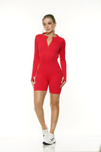 Enterizo corto cierre manga larga hueco atrás Ref.331 PU