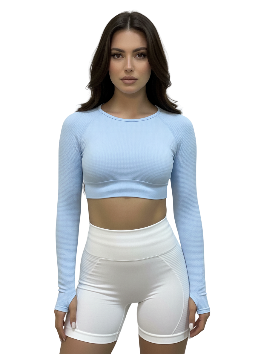 Blusa manga larga waffle 546